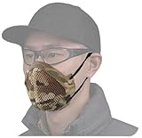 Taktische Silikonmaske, Airsoft Atmungsaktiv Halbmaske Outdoor Netz Militärmaske Faltbar...