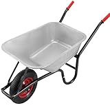 WINVOX 100L 250kg Garten Stahlfelge Schubkarre Bauschubkarre Gartenkarre Transportkarre...