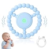 EccoCove Vibrierender Beißring für Babys aus Silikon – Sensorisches Babyspielzeug zur...