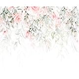 decomonkey Fototapete Blumen Rose 350x256 cm XL Tapete Fototapeten Vlies Tapeten...