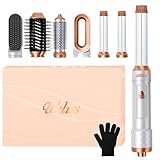 UKLISS 6 IN 1 Haarstyler Set, Warmluftbürste mit 6 Ersatz: Air Auto-Wrap Lockenstab,...