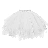 QinMMSPORTS Damen Tüllrock 50er Rock Ballet Tanzrock Kurz Ballett tütü Rockabilly...