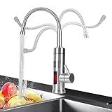 Warmwasserhahn mit Durchlauferhitzer, Digitale Led Temperaturanzeige Wasserhahn das...