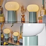 HOFSTEIN Tischleuchte Godrie 2er Set, Tischlampe aus Metall/Glas in Türkis/Weiß, moderne...
