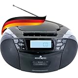 SCHWAIGER 658026 CD-Player mit Kassette und Radio MP3 USB Anschluss FM Radio AUX...