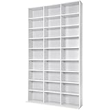 tectake Regal Aufbewahrung, offene Schrank Wand stehend für CDs, DVDs, als Bücherregal,...