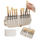 Eiflayn Pinseltasche,20 Fächern Make Up Tasche,Vertikale Pinselmappe,Pinsel...
