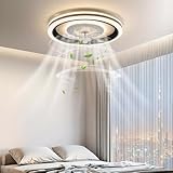 LOYEMAADE Deckenventilator Beleuchtung Timer Leiser Wohn Modern Acryl...