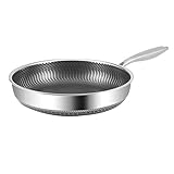 Ghulumn 304 Edelstahl Bratpfanne Unbeschichtet Antihaft Pfanne Leicht ölige Rauchpfanne...