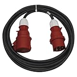 EMOS - IP44 CEE-Verlängerungskabel 10m - 5-polig Stecker - wasserdicht,...
