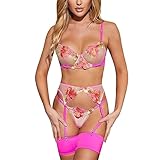 Dessous Damen Sexy Unterwäsche Curvy XL Reizwäsche Für Sex Damen Mollig 2-Er Set...