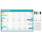 Wandkalender 2025 Jahresplaner Doppelseitigem Klebeaufkleber Löschbarer Marker 12-Monats...