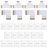 DASIAUTOEM LED Strip Verbinder, 4 Polig 8mm Led Eckverbinder 20 Stück, 4 T,...