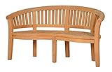 Kai Wiechmann Gartenbank Bananenbank Teak Parkbank Holz Balkon Terrasse Wintergarten und...