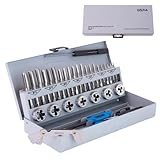 GSR PROFI 32 teilig Gewindeschneider Set metrisch M3 bis M12 HSSG | Handgewindebohrer,...