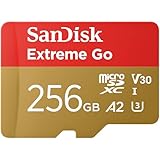 SanDisk 256GB Extreme Go micro SDXC UHS-I-Kaart 256 GB + SD-Adapter (Voor...