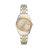 Fossil Damenuhr Scarlette Mini, Quarzwerk, 32mm Silbernes Edelstahlgehäuse mit...