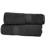 Amazon Basics – 2 Badetücher für Badezimmer, farbecht, 100 % Baumwolle,...