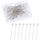 Stecknadeln mit Kopf Groß 200 Stück Stecknadeln Nähen Lang 38mm Diamant Kopf...