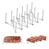 Yangbaga Spareribs-Halter, Deckelhalter aus Edelstahl, für die Zubereitung von Spareribs...
