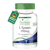 Fairvital | L-Tyrosin Kapseln 500mg - 90 Kapseln - HOCHDOSIERT - Aminosäure