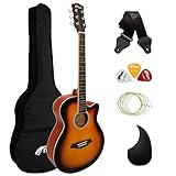 TIGER ACG3 Full Size Akustikgitarren-Set - Gitarren-Pack für Anfänger, mit...