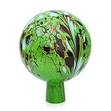 Lauschaer Glas Gartenkugel Rosenkugel aus Glas mit Granulat grün h 19cm,d 15cm...