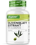 Olivenblatt Extrakt - 180 Kapseln mit je 650 mg - Olivenblattextrakt mit 40% Oleuropein =...