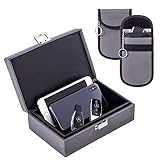 Autoschlüssel Signalblocker & 2 Dual-Layer Pouches Value Bundle, Extra Large 21 x 13,5 x...