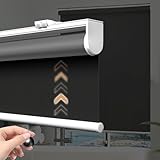 Verdunkelungsrollo für Fenster, isolierter Thermostoff, mit Federsystem, Dunkelgrau, 99,1...