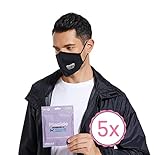 FFP2 Maske CE-Zertifizierte Wiederverwendbare Schwarz, [30-Fach Waschbare]...