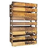 Kistenkolli Altes Land Originale Badische Weinkiste Wein Wein Wein Geflammt 50x35x28 cm...