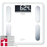 Beurer BF 400 white Diagnosewaage Signature Line, präzise Körperanalyse für bis zu 10...