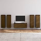 LAPOOH TV-Schränke 5 STK Wohnzimmertisch, Fernsehschrank, TV Board, Fernsehregal,...