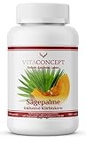 VITACONCEPT | Sägepalme und Kürbiskern (5% Phytosterole) | 500 mg pro Kapsel | 120...