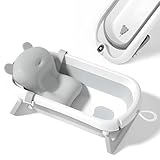 Faltbar Baby Badewanne Mit Rutschfestem Badekissen - Babywanne XXL Mit Baby Badewannensitz...