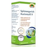 SUNLIFE Spitzwegerich Hustensaft V 200 ml - Hustensirup mit Spitzwegerich - Hustenlöser...