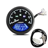 Geloo Tachometer für Motorrad, digital, Tacho für Motorrad, 12000 U/min, 199...