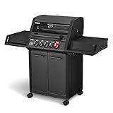 Enders® Gasgrill MONROE PRO 3 SIK TURBO SHADOW, 3-Brenner, Infrarot-Backburner,...