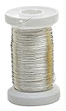 Glorex 6 2220 108 - Silberdraht mit Kupferkern versilbert, 0,25 mm x 40 m auf einer...