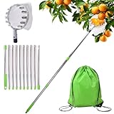 WUSUPU Obstpflücker mit Teleskopstiel,Obstpflücker für...