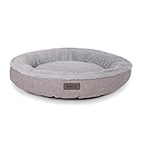 lionto Hundekörbchen rund in Donut-Form, Ø 55 cm, Heimtierkissen für Hunde &...
