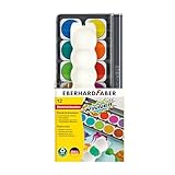Eberhard Faber 578312 - Wasserfarbkasten Winner, 12 Farben mit Deckweiß und Mischpalette
