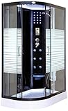 HOME DELUXE - Dampfdusche BLACK PEARL - Maße 120 x 80 cm Links - inkl. Dampffunktion,...