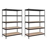 SONGMICS Schnelle Montage, Schwerlastregal 2er Set, Standregal, Lagerregal, Küchenregal,...