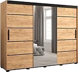 KRYSPOL Schwebetürenschrank Bergamo V2-250 Kleiderschrank, Wohnzimmerschrank,...