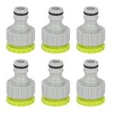 6 Stück Wasserhahn Anschluss, Garten Hahnverbinder Wasserhahnanschluss, 2-in-1 Garten...