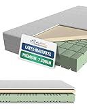 AM Qualitätsmatratzen - Premium Latex-Matratze 100x200cm mit Natur Latex - H3 -...