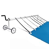 GOPLUS Pool Aufroller 1,5-5,7 m, Aluminium Aufrollsystem für Solarplane,...