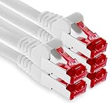 1aTTack.de - 5x 3 Meter CAT6 Patchkabel S/FTP PIMF Schirmung CAT.6 RJ45 Netzwerkkabel...